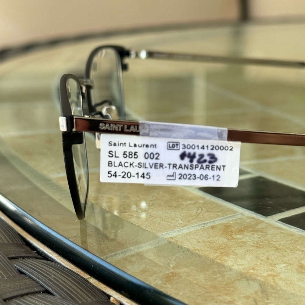 Saint Laurent SL 585 Asian Fit 002 New eye glasses no original case new with tag - Picture 3 of 6